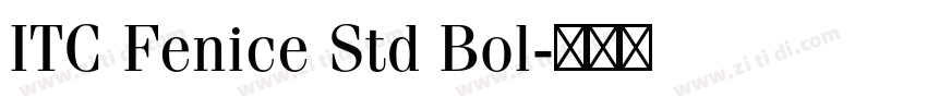 ITC Fenice Std Bol字体转换